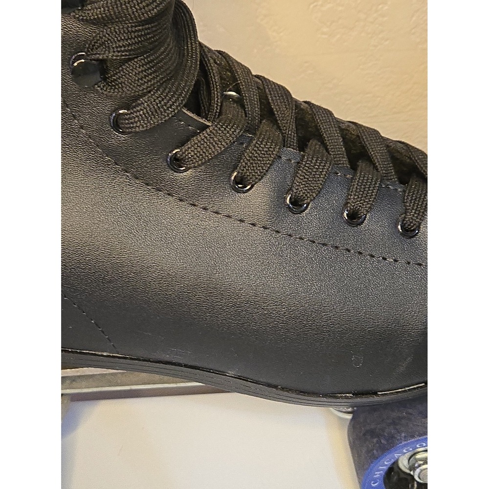 Chicago Skates Mens Sz 12 CRS405 Black Classic Rink Quad Roller Skates Aluminum - Picture 7 of 16
